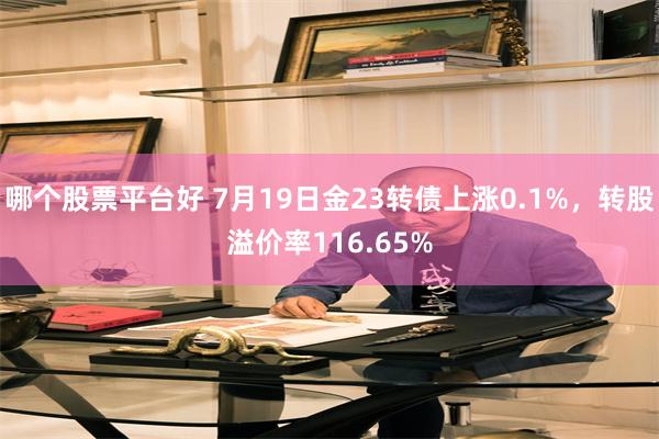 哪个股票平台好 7月19日金23转债上涨0.1%，转股溢价率116.65%