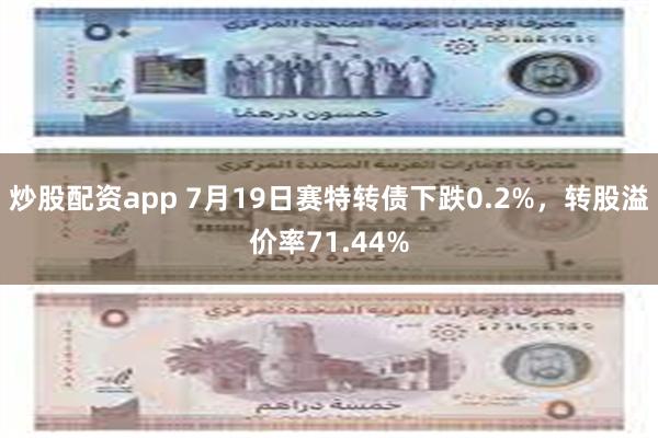 炒股配资app 7月19日赛特转债下跌0.2%，转股溢价率71.44%