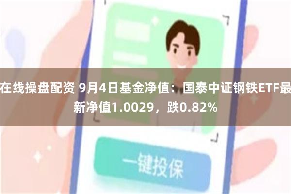 在线操盘配资 9月4日基金净值：国泰中证钢铁ETF最新净值1.0029，跌0.82%