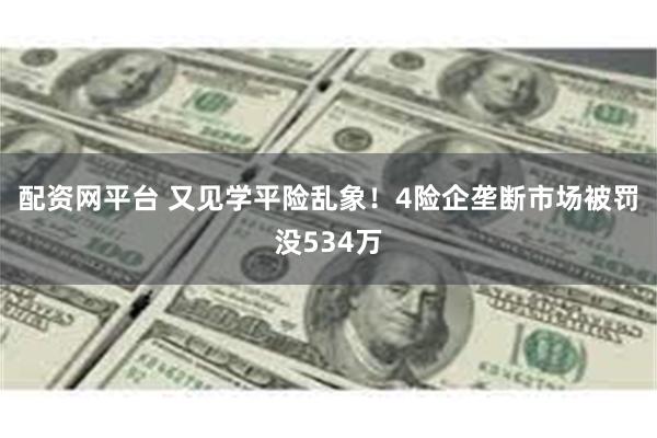 配资网平台 又见学平险乱象！4险企垄断市场被罚没534万